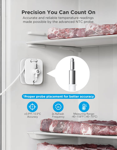GoveeLife audible alarm signals when temps drift outside range.