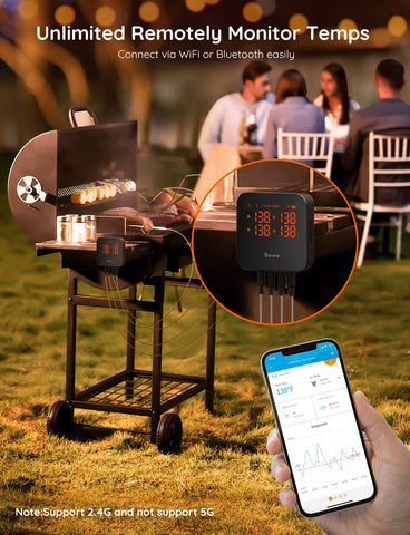Govee rechargeable battery powering long cooking sessions.