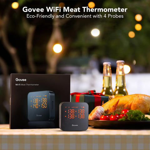 Govee four probes close-up with stainless steel sensors for accurate readings.