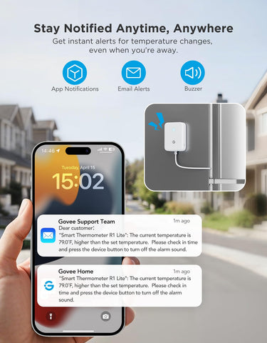 GoveeLife app alerts and notifications on smartphone