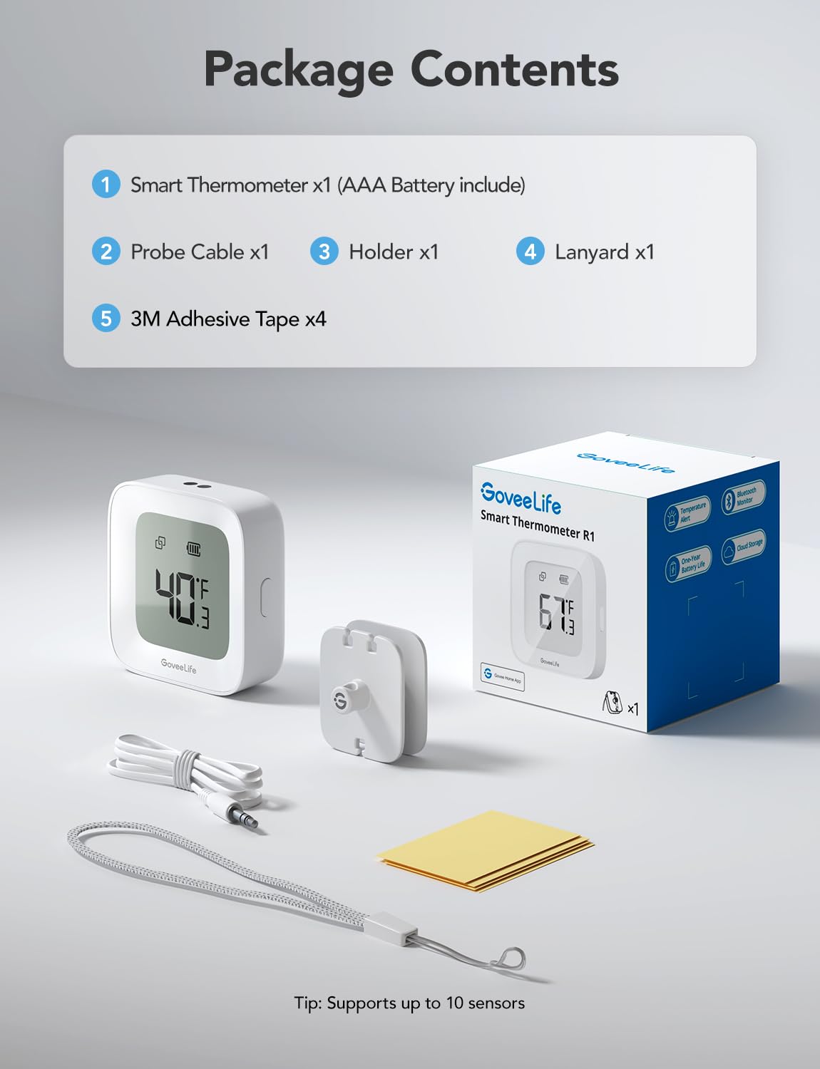 GoveeLife app interface screenshot demonstrating remote monitoring features