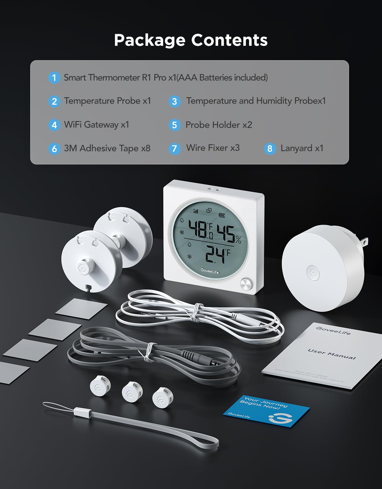 GoveeLife Freezer Pro magnetic attachment offers flexible, tool-free installation.
