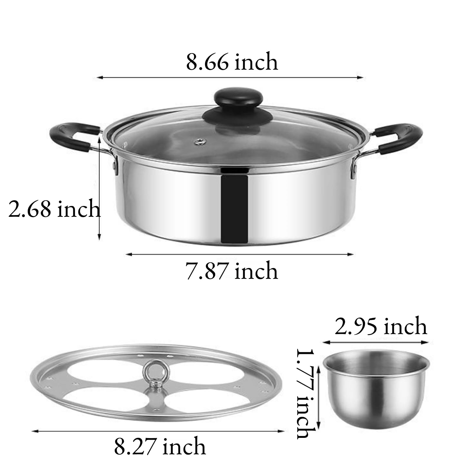 GOVNPJ egg poacher pan adjustable heat and timing for poaching.