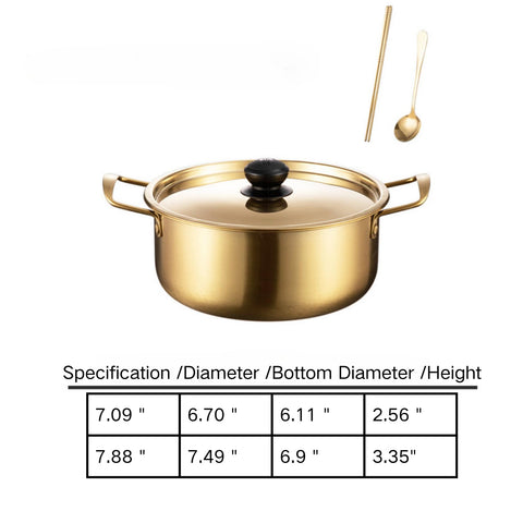 GOVNPJ Korean pot with spoon and chopsticks ready for cooking.