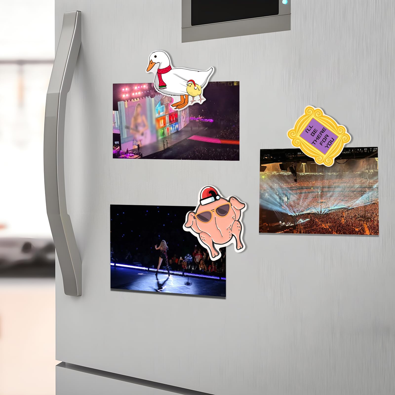 GOZOLA magnets display shopping lists and reminders on a metal surface.