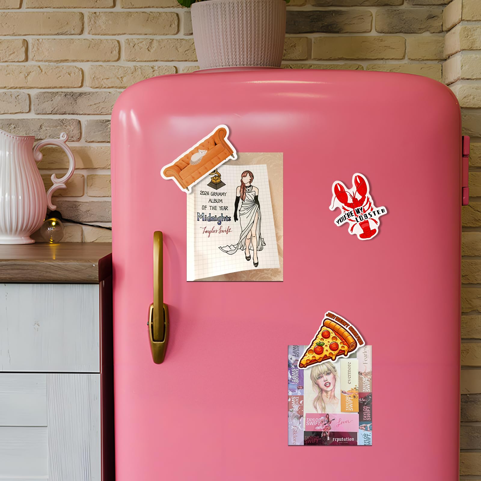 GOZOLA magnets used on office lockers for fun, organized spaces.