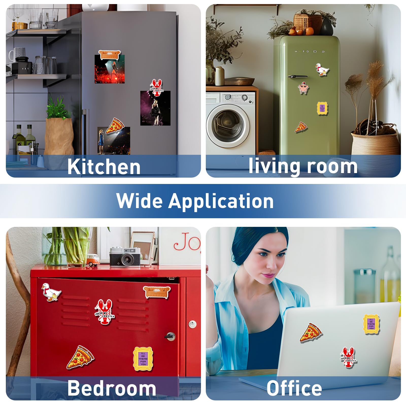 GOZOLA Friends magnets create party-ready decor for TV show fans.