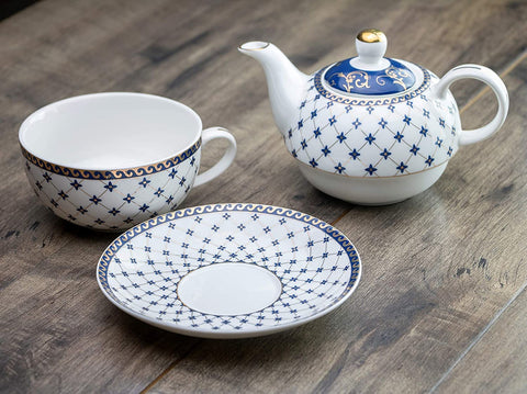 Grace Teaware porcelain tea-for-one saucer 6-inch, stable base for single servings.