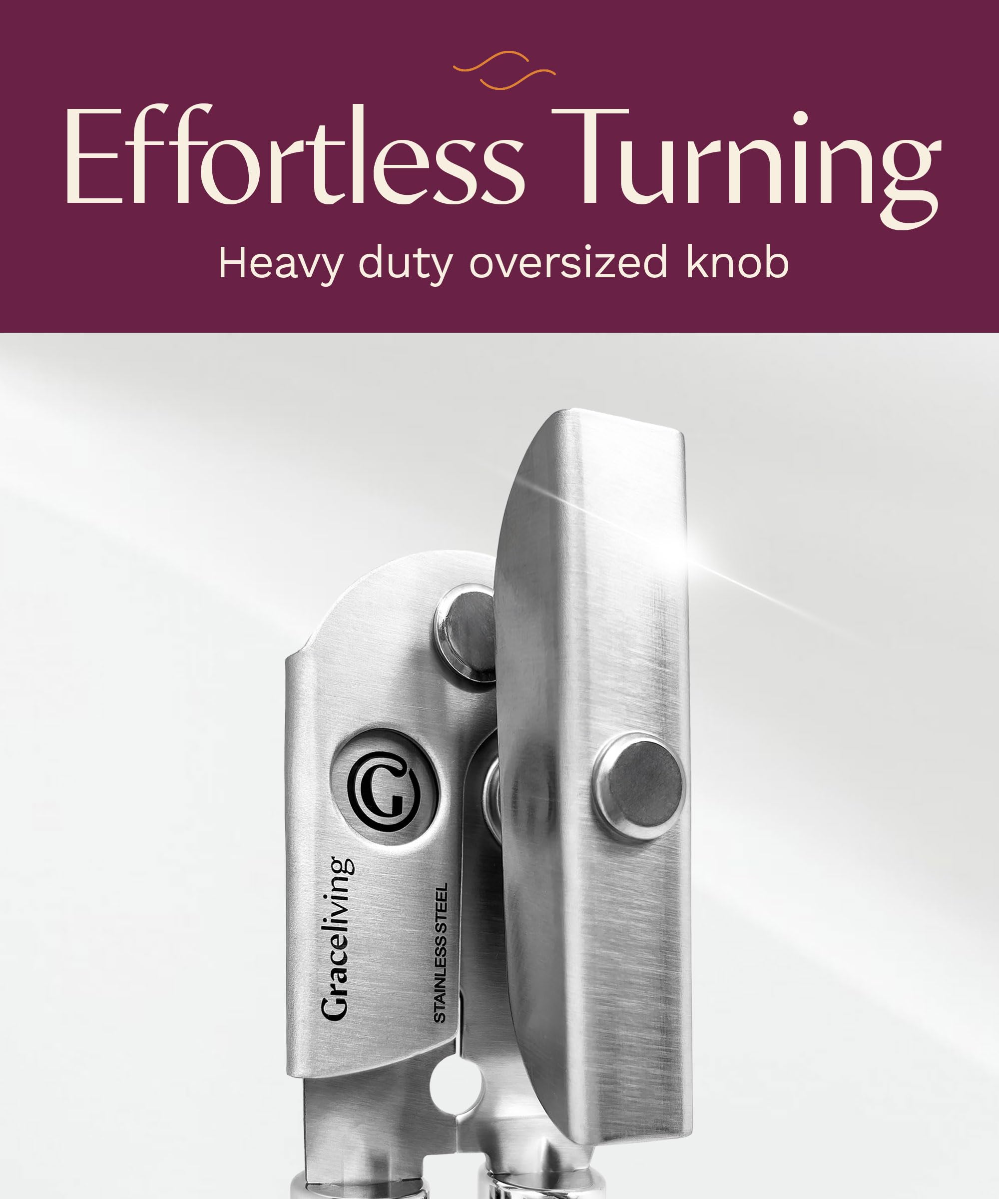 Graceliving stainless steel precision gears ensure clean, jag-free cuts.