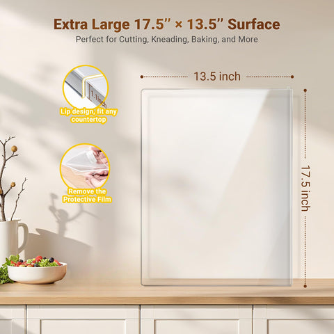 Gracenal large cutting board 17-5x13-5 on counter protected surface