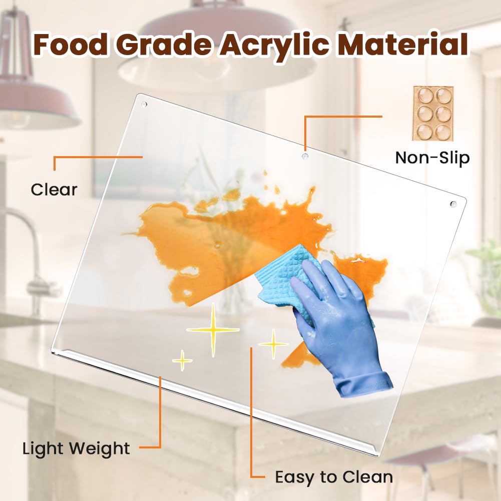 Gracenal large 24x18 board provides ample space for vegetables and bread.