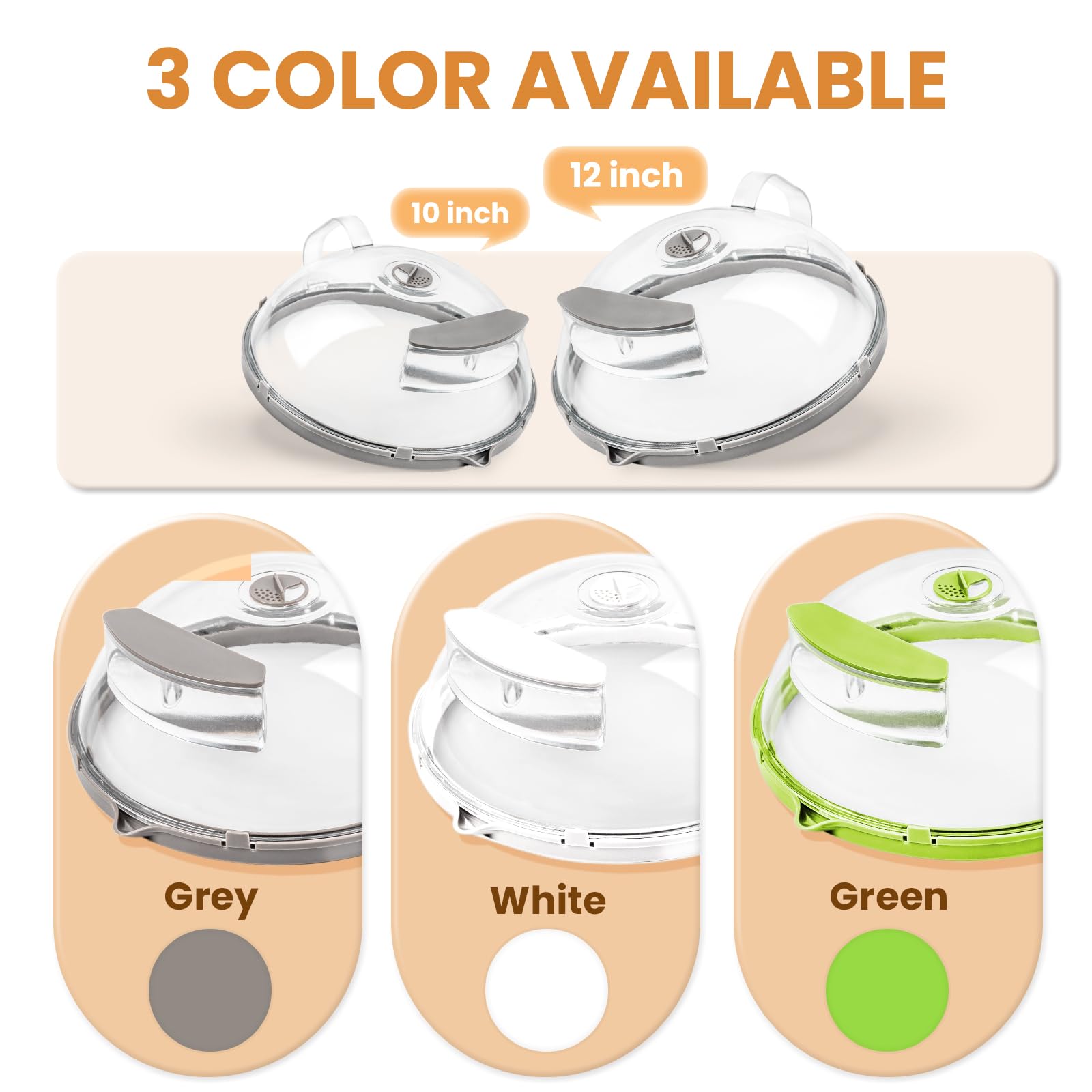Gracenal BPA-free polycarbonate lid is microwave safe and freezer friendly.