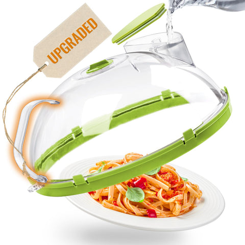 Gracenal microwave cover with dome design protects food and reduces splatters.