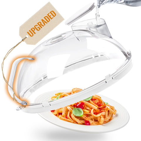 Gracenal microwave cover with dome design keeps food from splattering and clean surfaces.