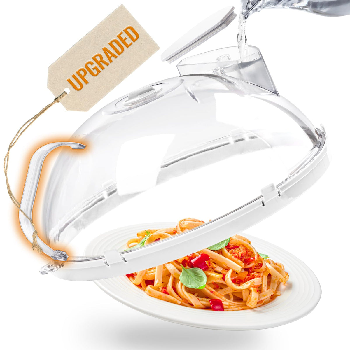 Gracenal microwave cover dome protects food while heating evenly.