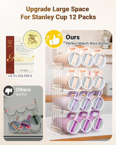 Gracenal stackable design saves space and keeps cups accessible