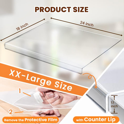 Gracenal transparent surface offers a durable, easy-to-clean prep area.