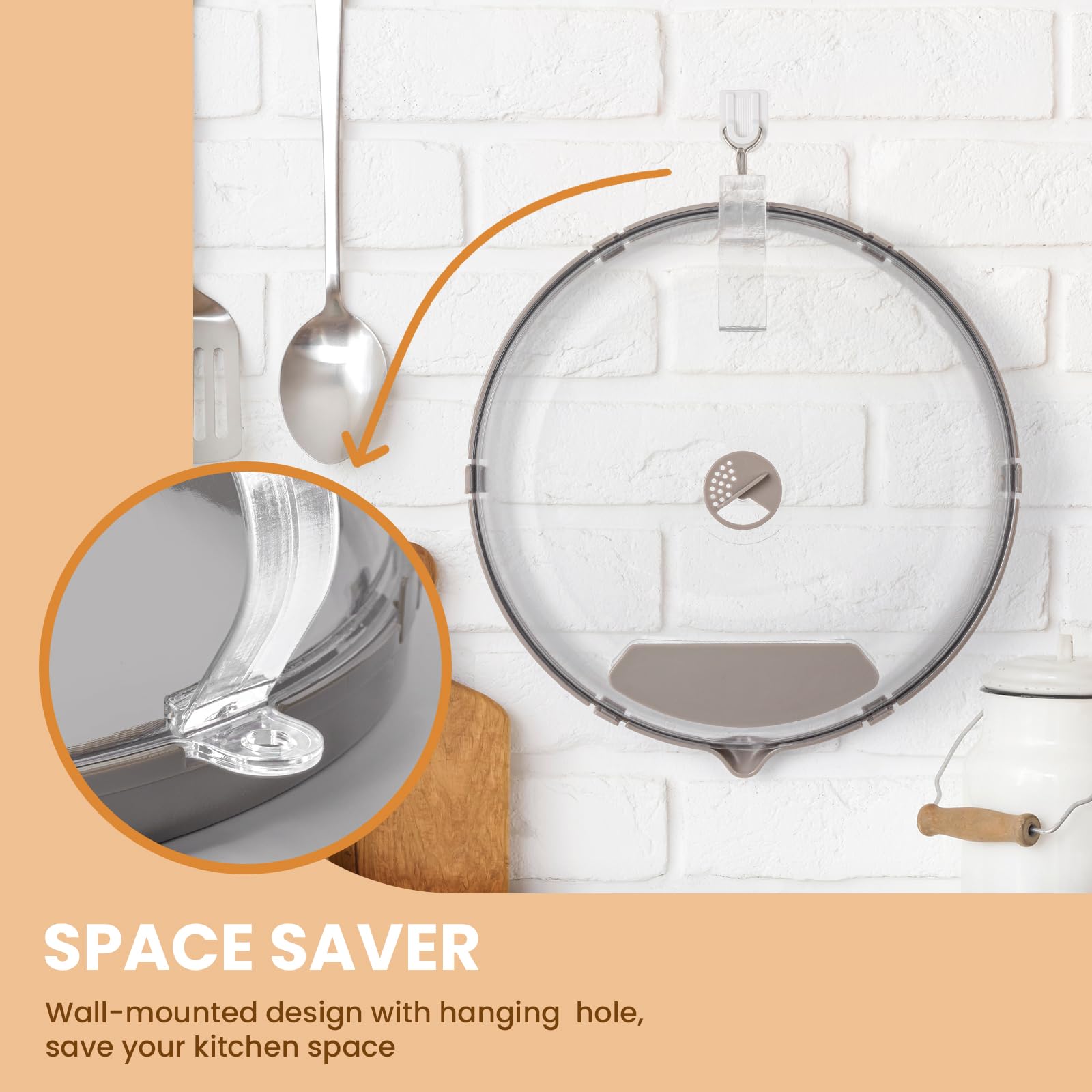 Gracenal wall-mount hanging cover saves counter space