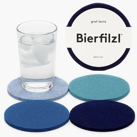 Graf Lantz bierfilzl round coaster Ocean protects surfaces with merino wool