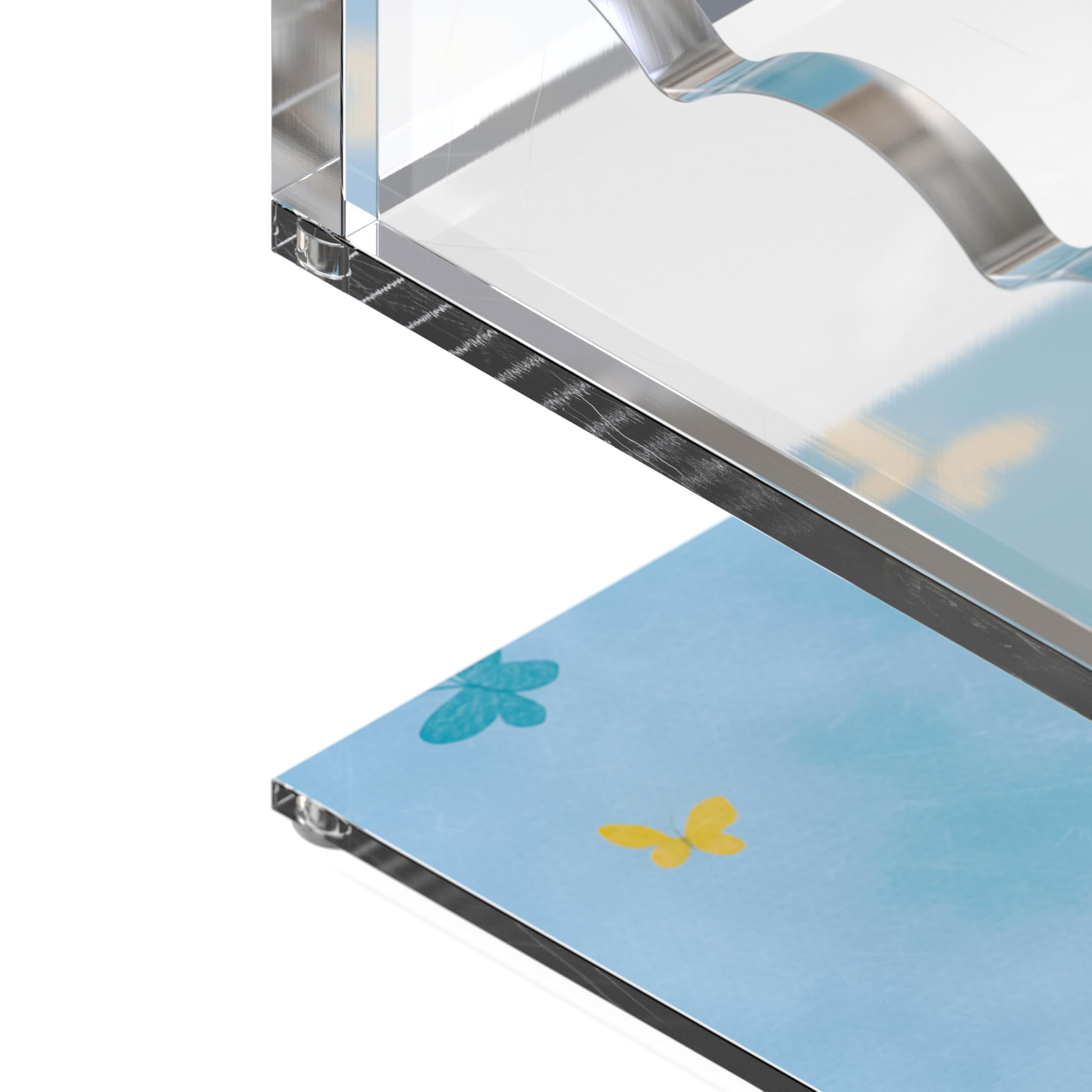 GRAHAM DESIGN anti-slip base protects surfaces on wood and glass.