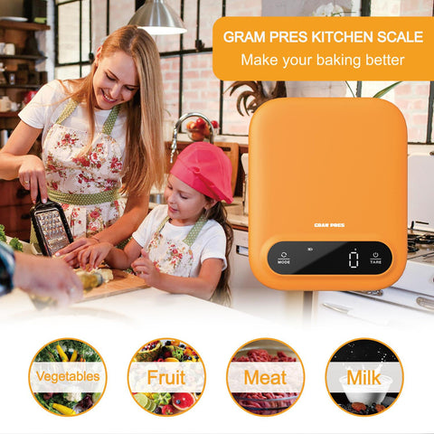 GRAM PRES 5000 g capacity supports weighing bulk ingredients for batches