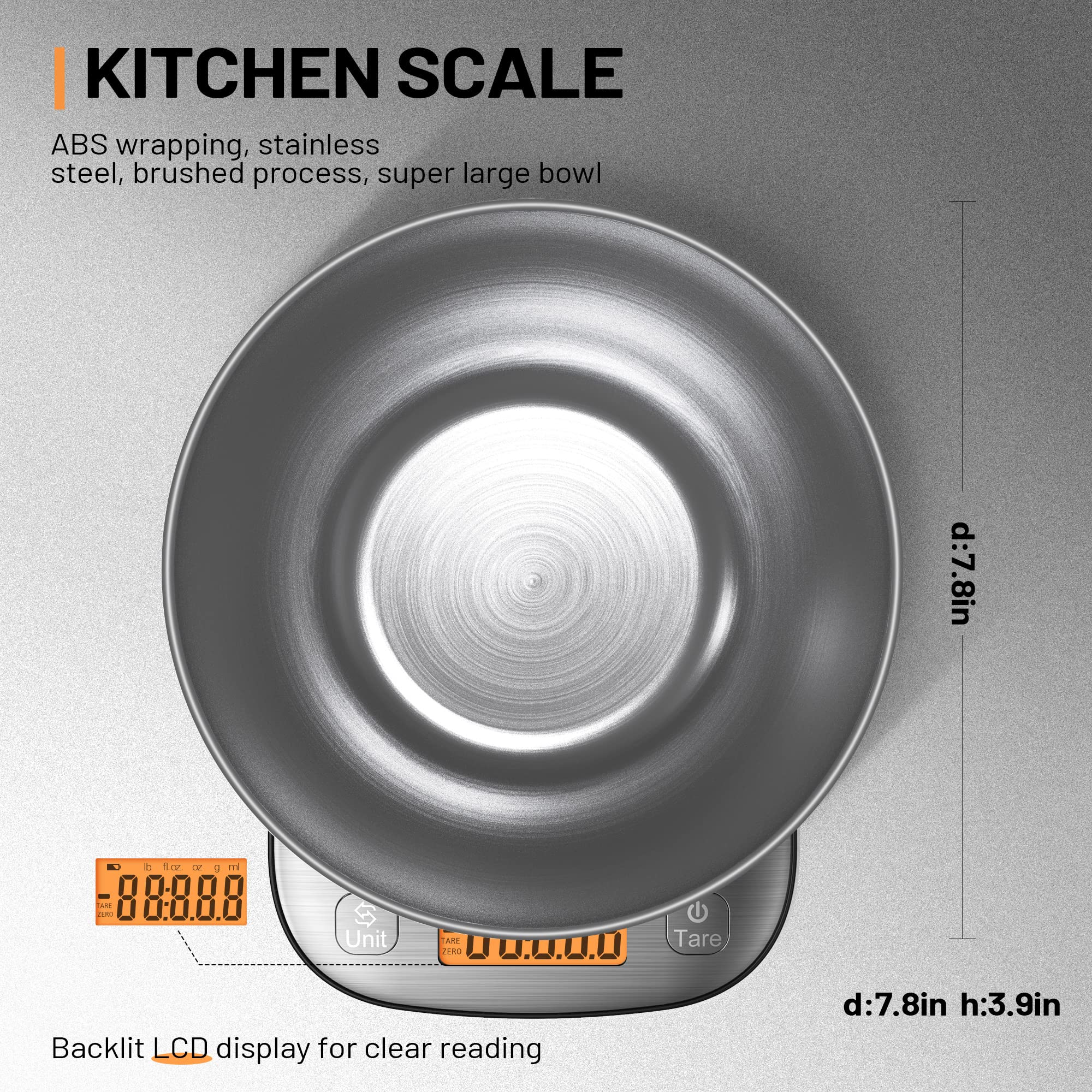 GRAM PRES IPX6 waterproof panel protects the scale in busy kitchens.