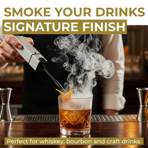 Gramercy Kitchen Smoking Gun in action for cocktails and small bites.