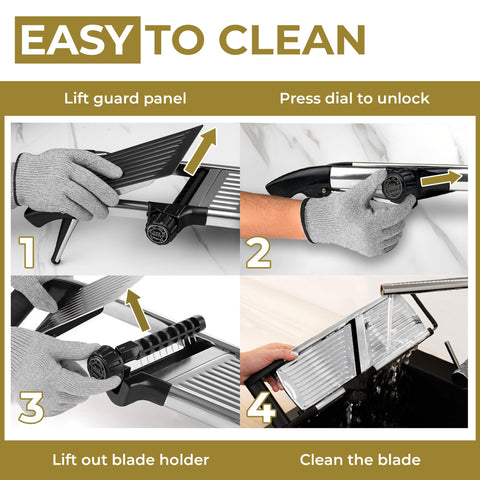 Gramercy mandoline is dishwasher safe for easy cleanup