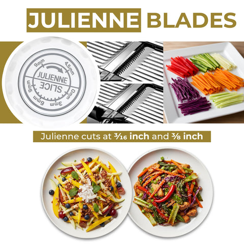 Gramercy Mandoline with safety gloves included for safe slicing.