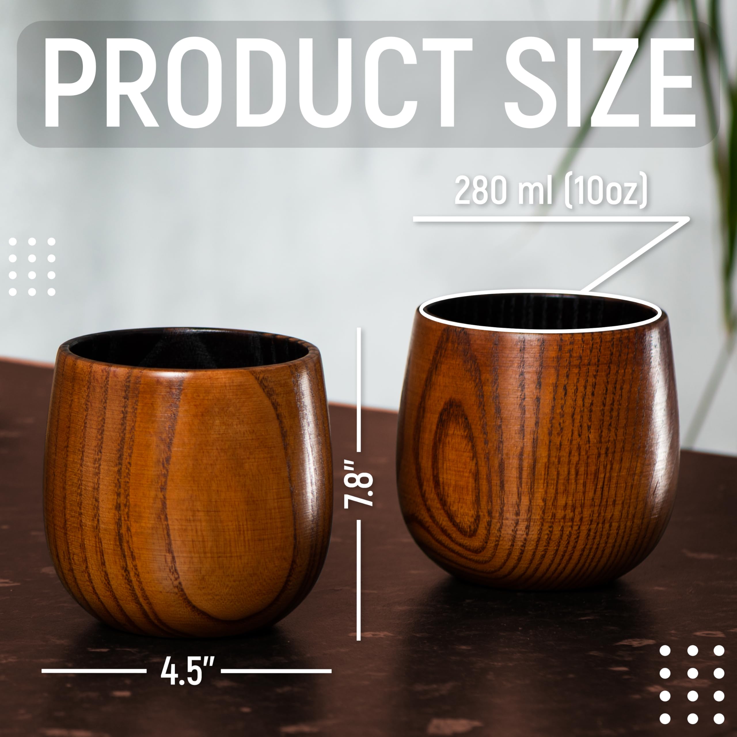 Granatan beeswax-finish wood whiskey glass emphasizes durability