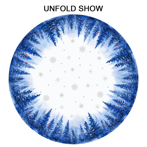 Granbey indoor-outdoor round tablecloth suitable for holidays and casual gatherings.