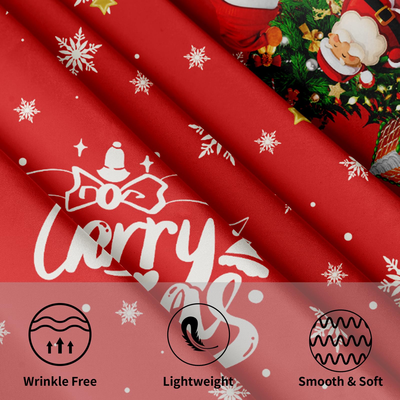 Granbey snowflakes round tablecloth adds seasonal charm to any setting.