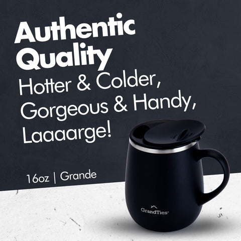 GRANDTIES sliding-lid mug shows spill-proof design for travel safety