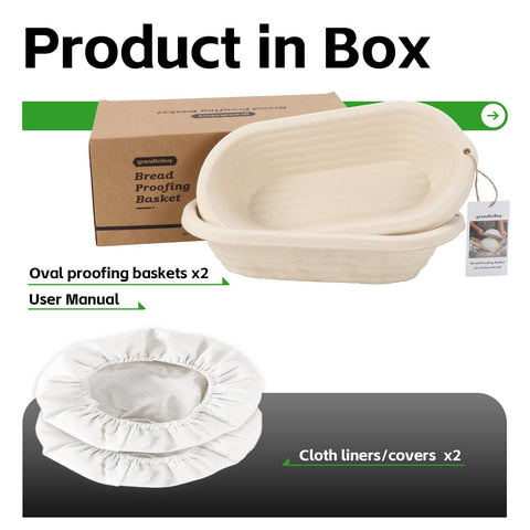 grandtobuy linen liner proofing basket ready to cradle dough during fermentation