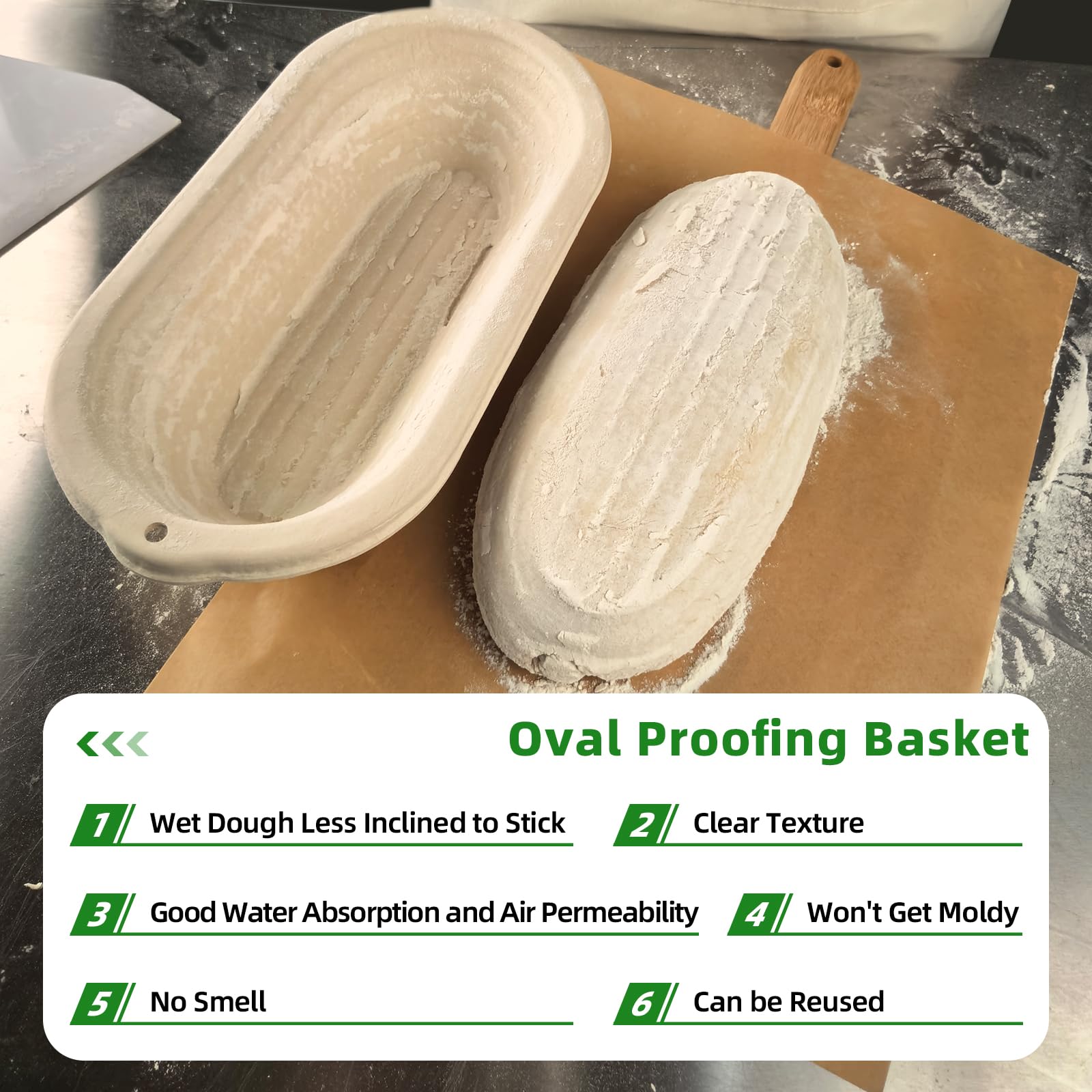 grandtobuy bread proofing baskets support airy fermentation for sourdough and rustic loaves