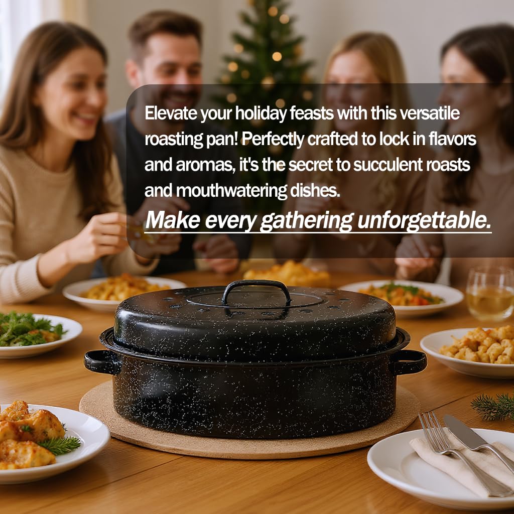Granite Bowl 16-pound capacity supports whole birds like turkey.