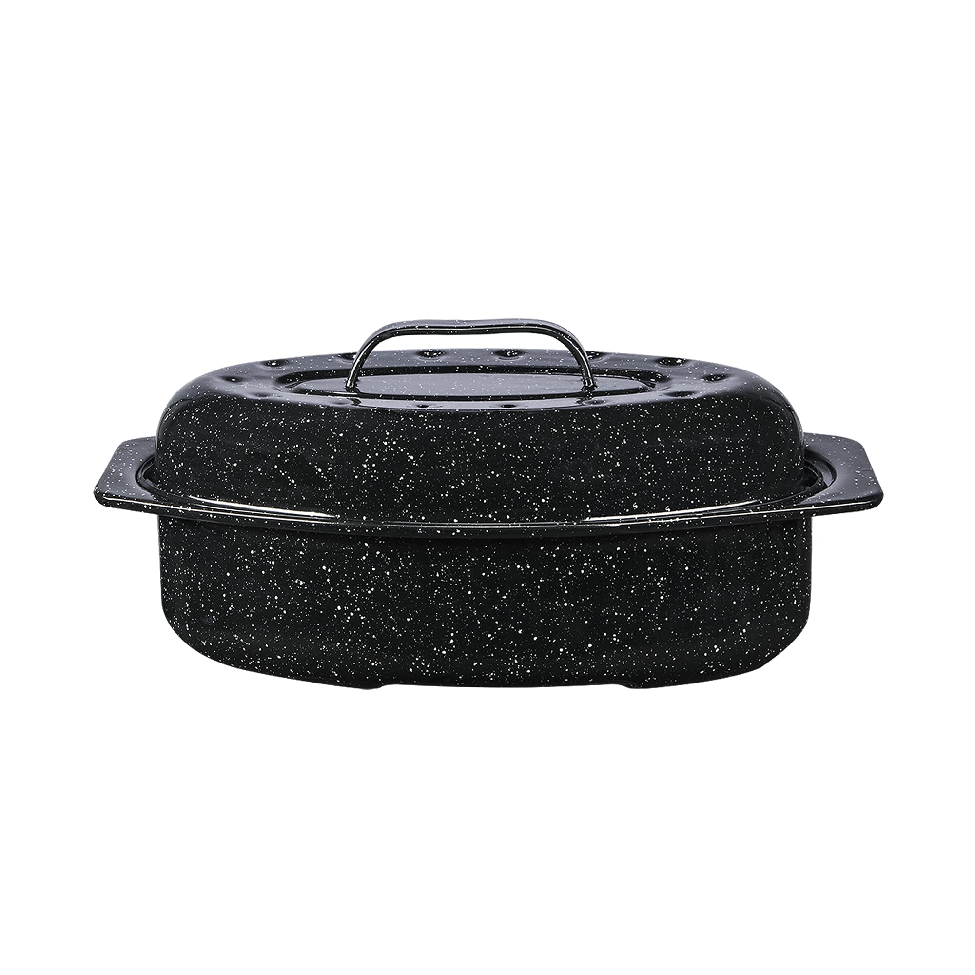 Granite Ware 13-inch oval roaster with lid for family meals and even browning