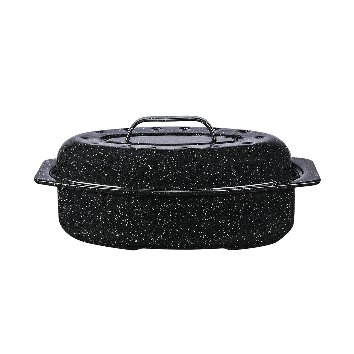 Granite Ware 13-inch oval roaster with lid for family meals and even browning