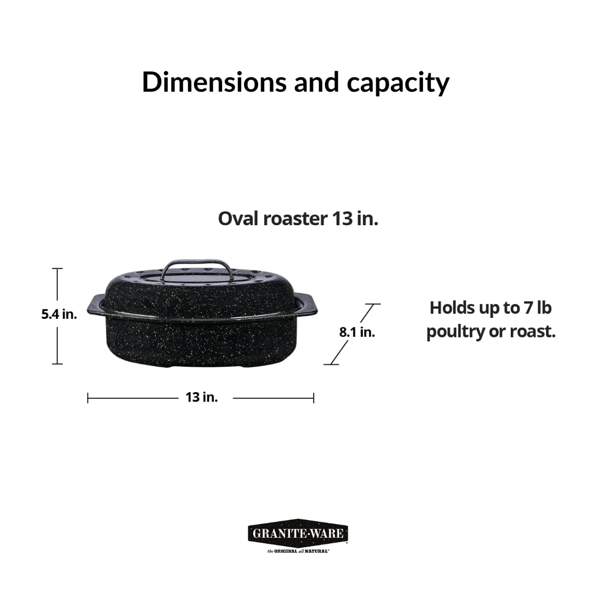 Granite Ware nonstick enamel cleans easily and quickly