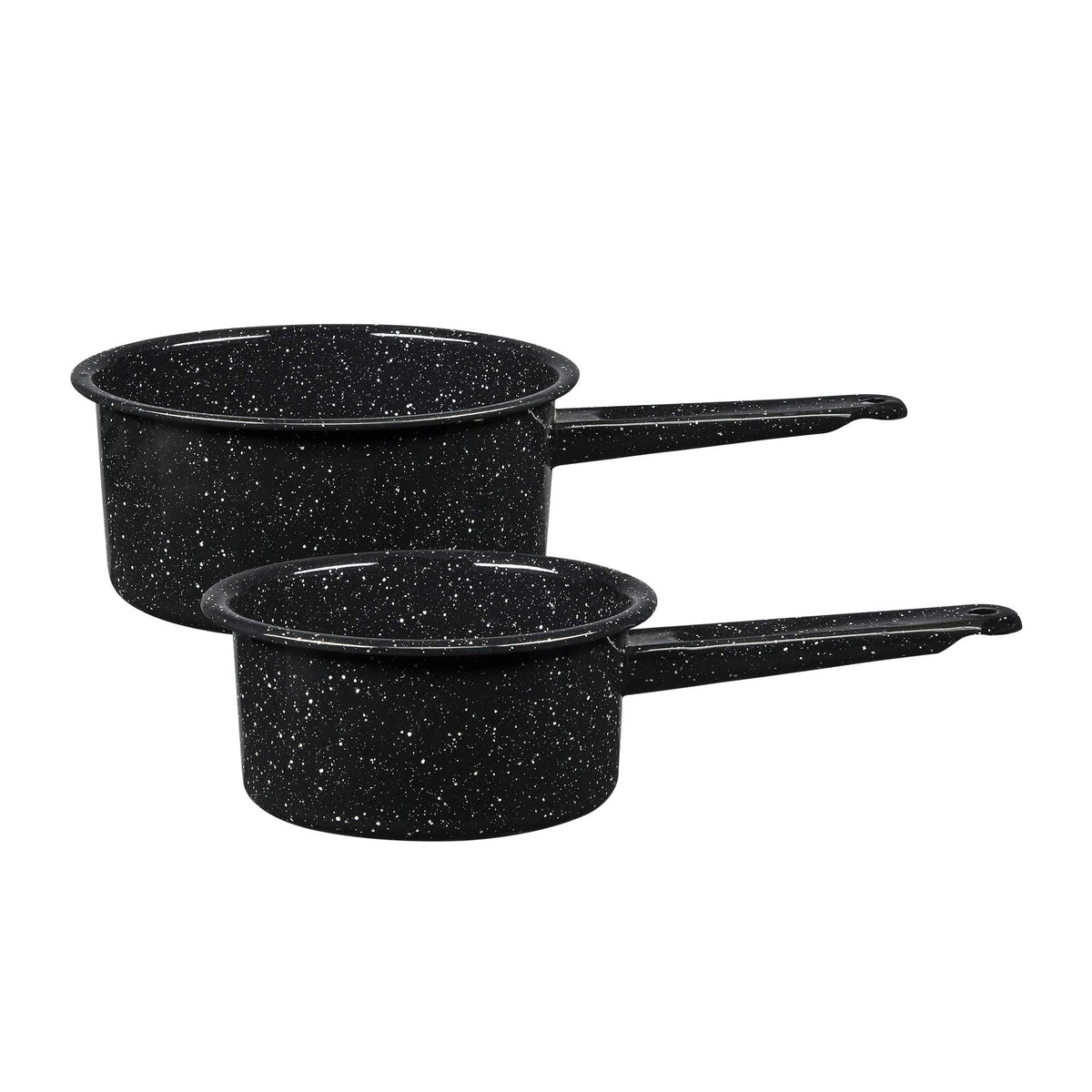 Granite Ware 1qt saucepan with steel core for quick, even heating during sauces