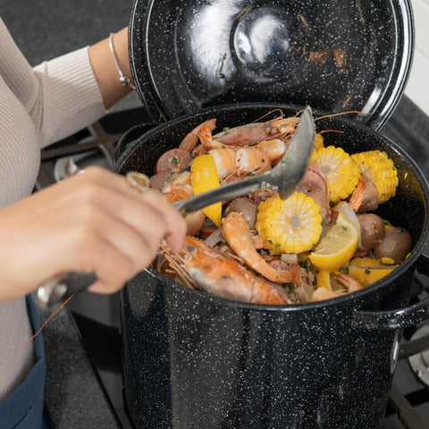 Granite Ware 15.5-quart stock pot ideal for canning and big pasta.