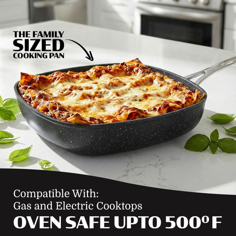 Granitestone Ceraluxe 2.5qt saucepan with lid for simmering.