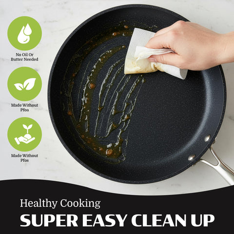Granitestone Ceraluxe bakeware set with cookie sheet and loaf pan.