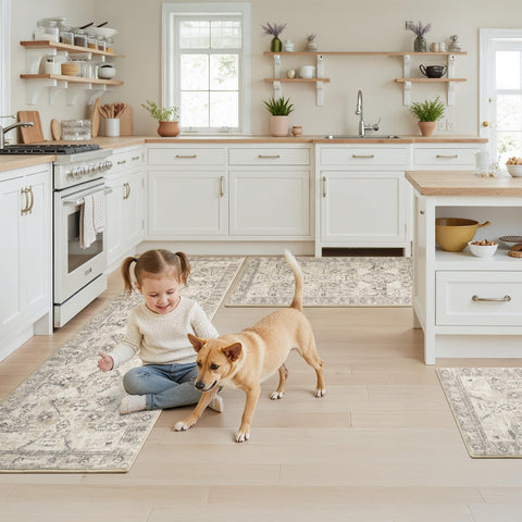 GRANNY SAYS Boho runner with beige tones adds warmth and style.