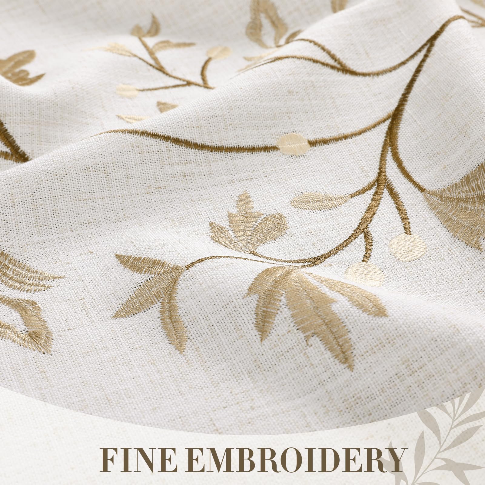 Textured cotton linen fabric of GRASiMOSY tablecloth highlights durability and natural look