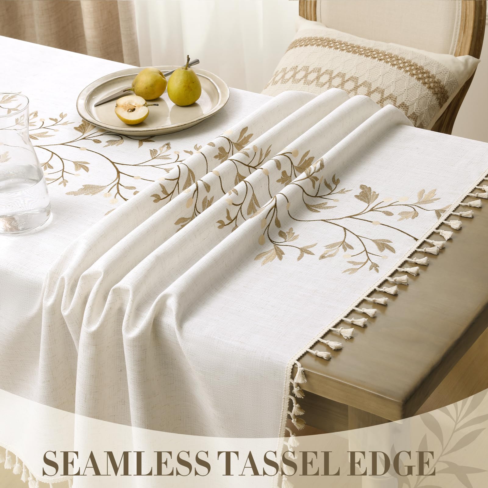 Table setting featuring GRASiMOSY tablecloth for a casual brunch atmosphere
