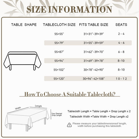 Wrinkle resistant finish on GRASiMOSY tablecloth for easy daily setup