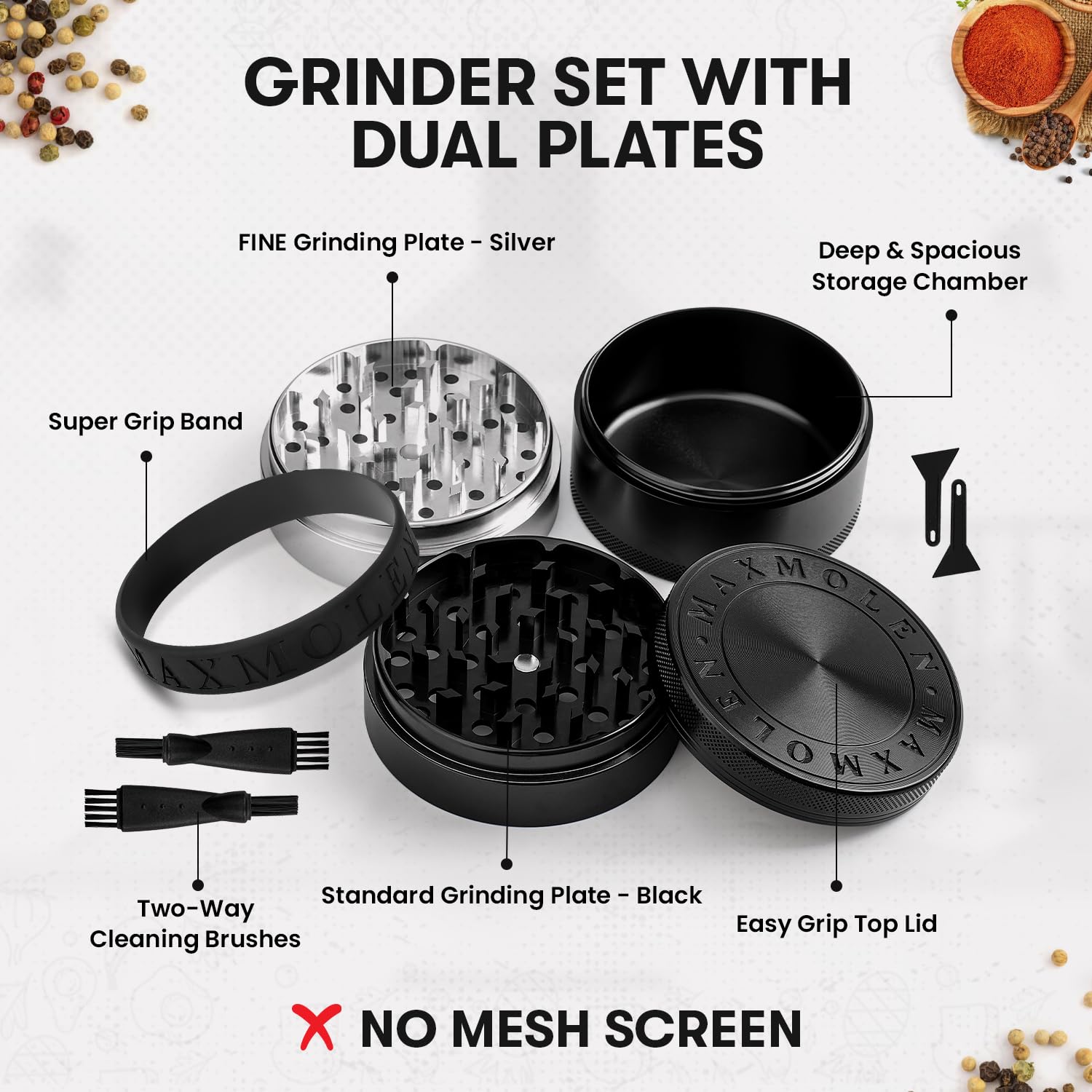 GRAVEND non-slip grip keeps hands secure in wet conditions