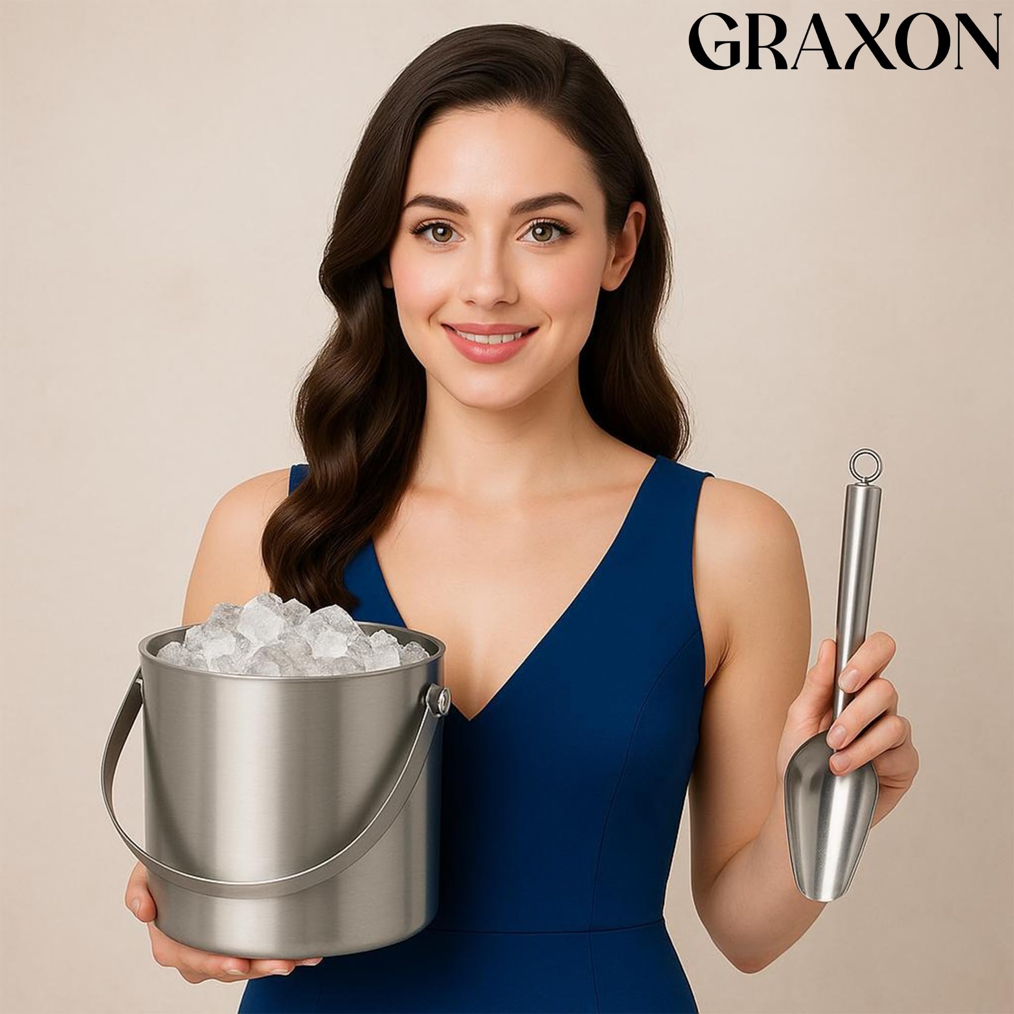 GRAXON portable ice bucket for on-the-go chilling.