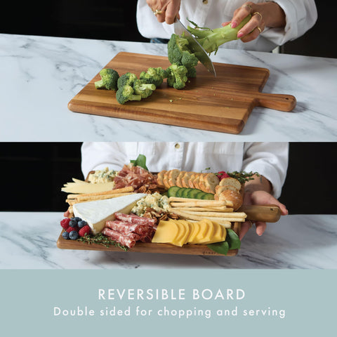 Grazerie acacia wood cutting board ready for prep and presentation